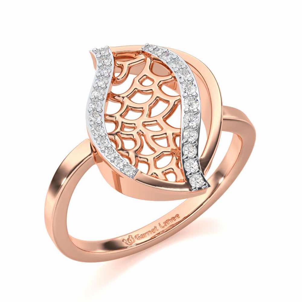 Sway Shine Silver Ring - Rose Gold - Image 1