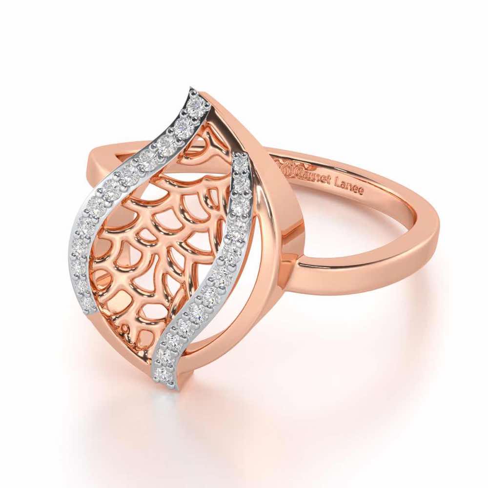 Sway Shine Silver Ring - Rose Gold - Image 2