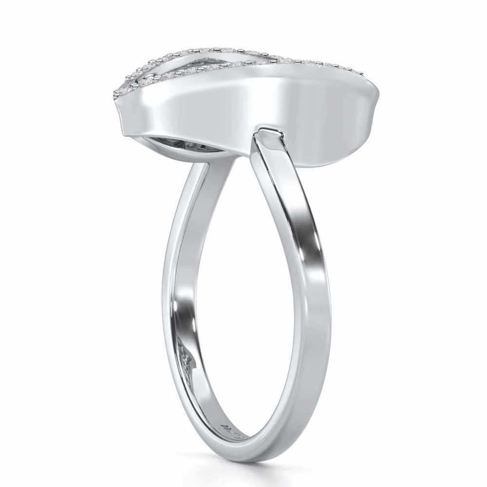 Sway Shine Silver Ring - White Gold - Image 3