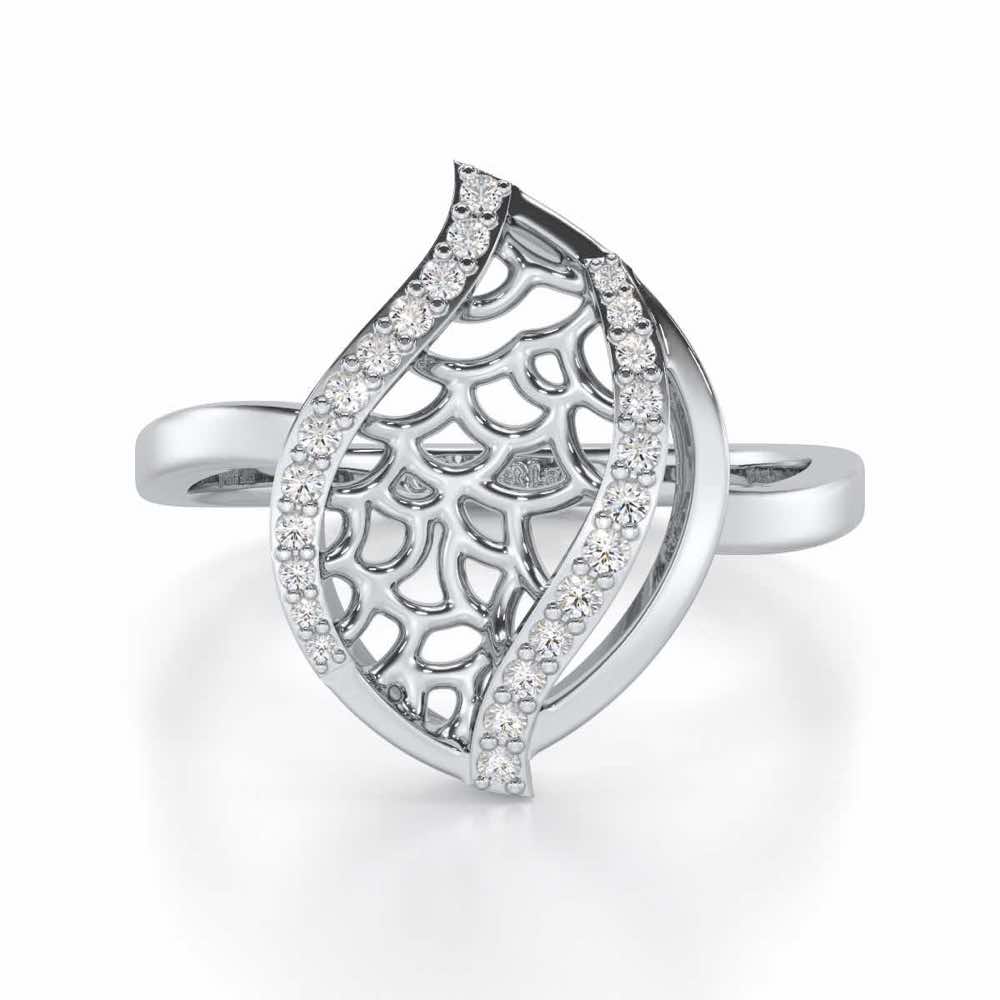 Sway Shine Silver Ring - White Gold - Image 4