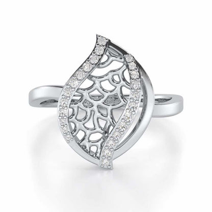 Sway Shine Silver Ring - White Gold - Image 4