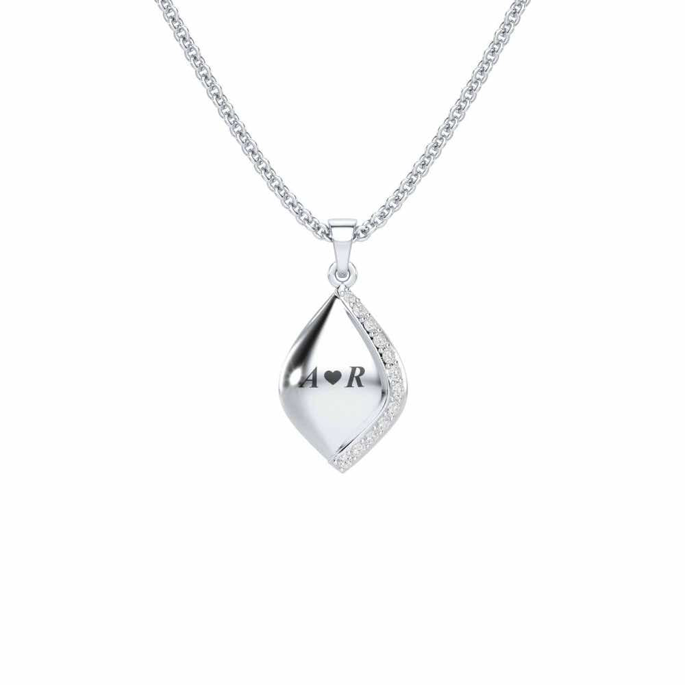 Sway Talks Silver Pendant - White Gold - Image 1