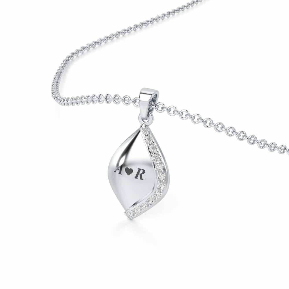 Sway Talks Silver Pendant - White Gold - Image 2