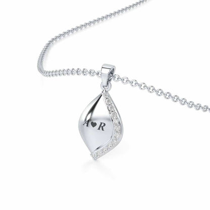 Sway Talks Silver Pendant - White Gold - Image 2