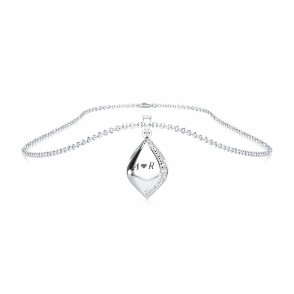 Sway Talks Silver Pendant - White Gold - Image 3