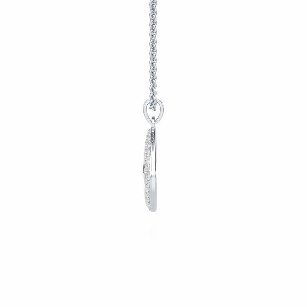 Sway Talks Silver Pendant - White Gold - Image 4