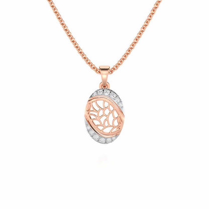 Sweet Serenity Silver Pendant - Rose Gold - Image 1
