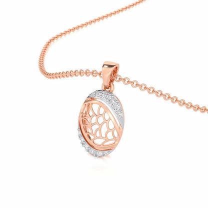 Sweet Serenity Silver Pendant - Rose Gold - Image 2