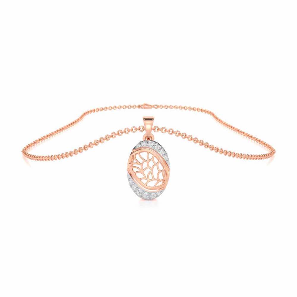 Sweet Serenity Silver Pendant - Rose Gold - Image 3