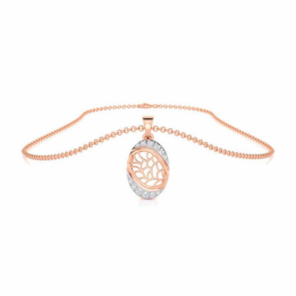 Sweet Serenity Silver Pendant - Rose Gold - Image 3