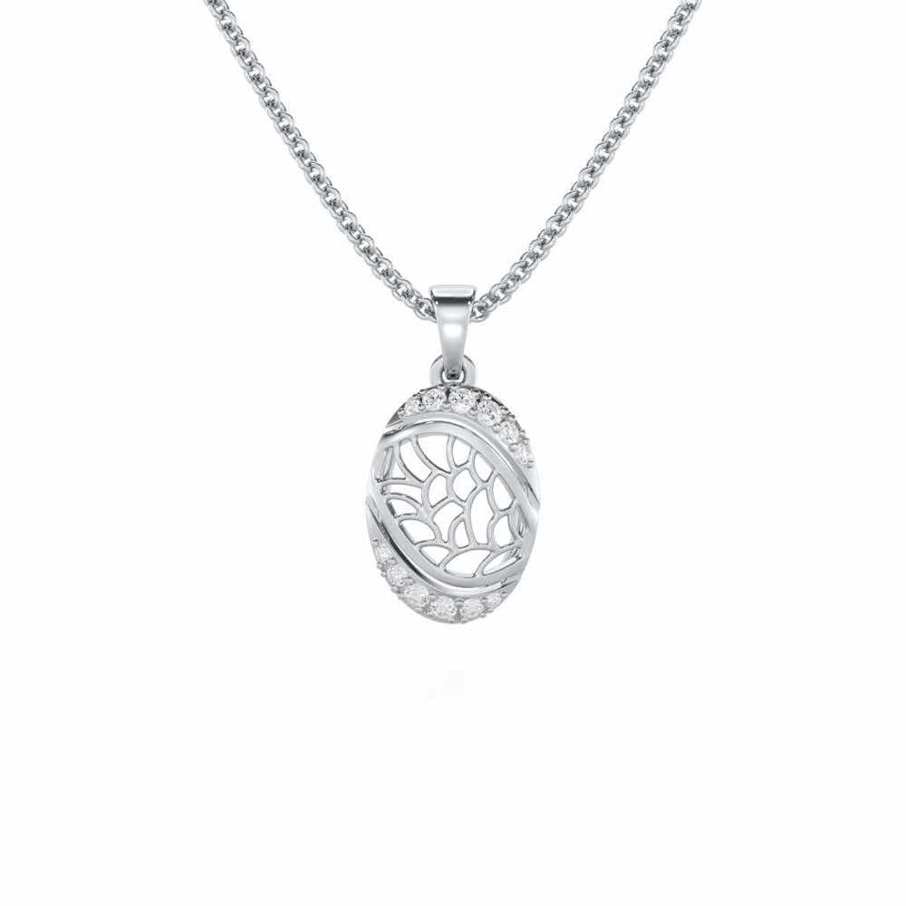 Sweet Serenity Silver Pendant - White Gold - Image 1