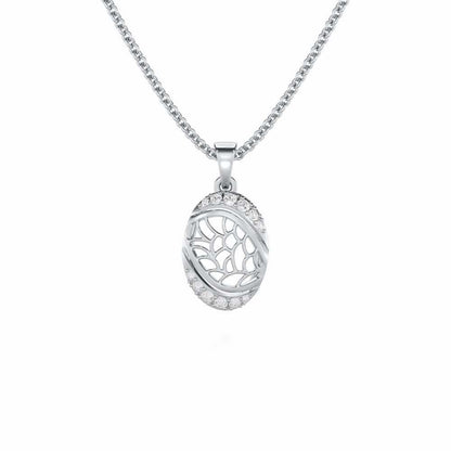 Sweet Serenity Silver Pendant - White Gold - Image 1