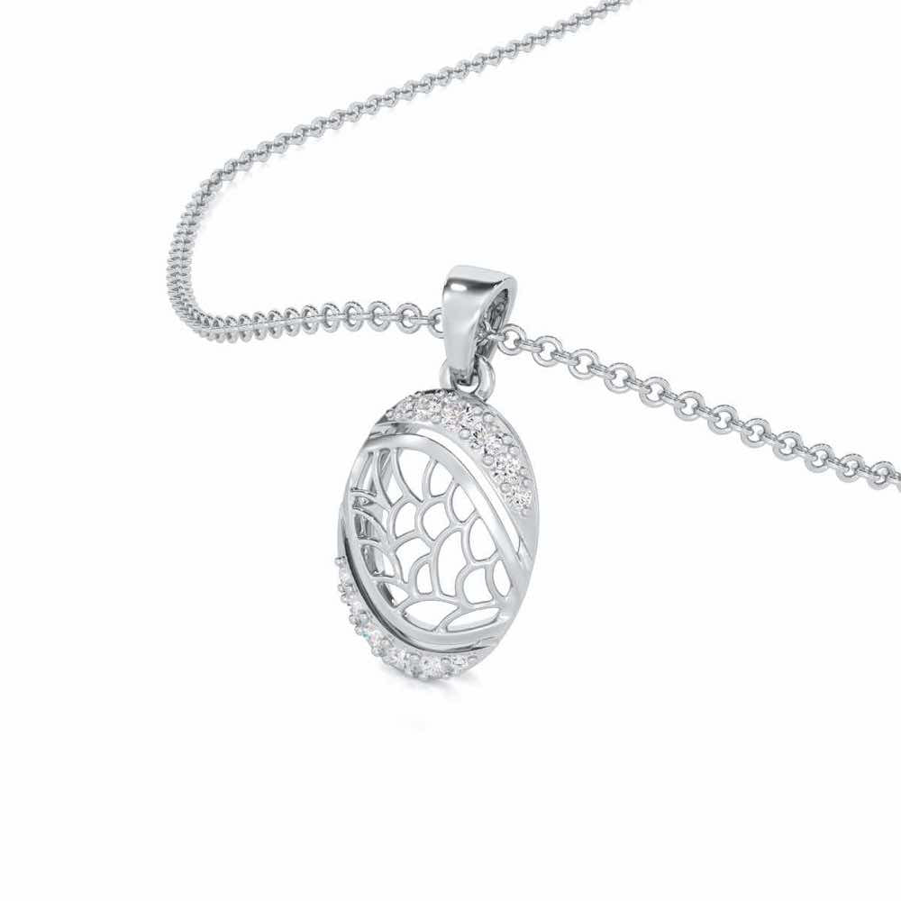 Sweet Serenity Silver Pendant - White Gold - Image 2