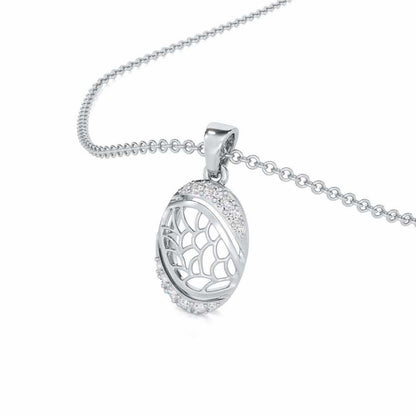 Sweet Serenity Silver Pendant - White Gold - Image 2