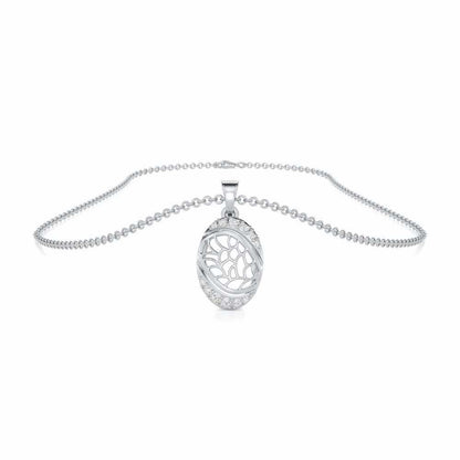 Sweet Serenity Silver Pendant - White Gold - Image 3