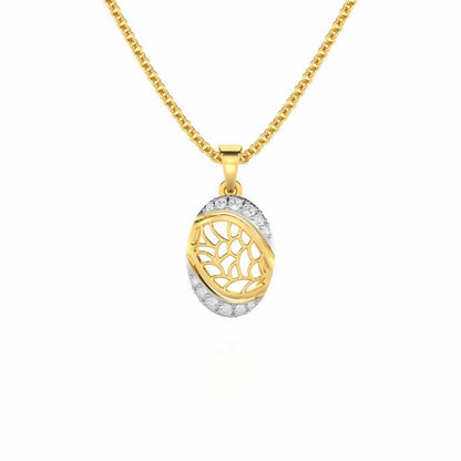 Sweet Serenity Silver Pendant - Yellow Gold - Image 1