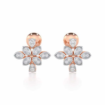 Sweet Whisper Silver Earrings - Rose Gold - Image 1