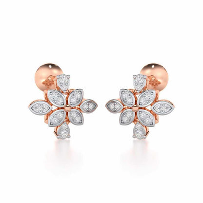 Sweet Whisper Silver Earrings - Rose Gold - Image 2