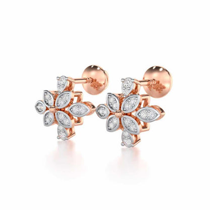 Sweet Whisper Silver Earrings - Rose Gold - Image 3