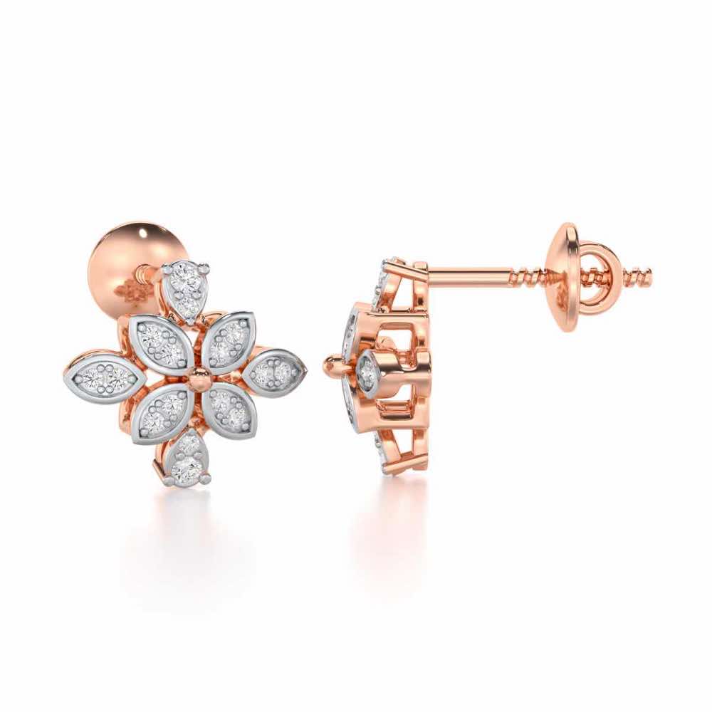 Sweet Whisper Silver Earrings - Rose Gold - Image 4