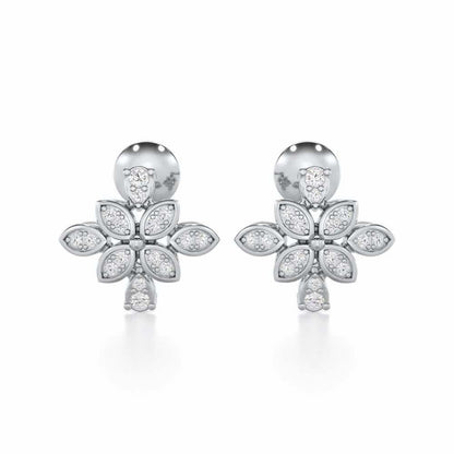 Sweet Whisper Silver Earrings - White Gold - Image 1