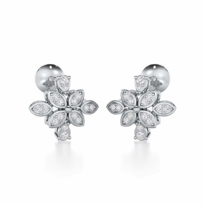 Sweet Whisper Silver Earrings - White Gold - Image 2