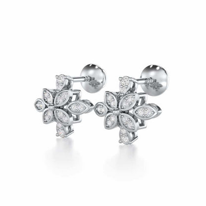 Sweet Whisper Silver Earrings - White Gold - Image 3