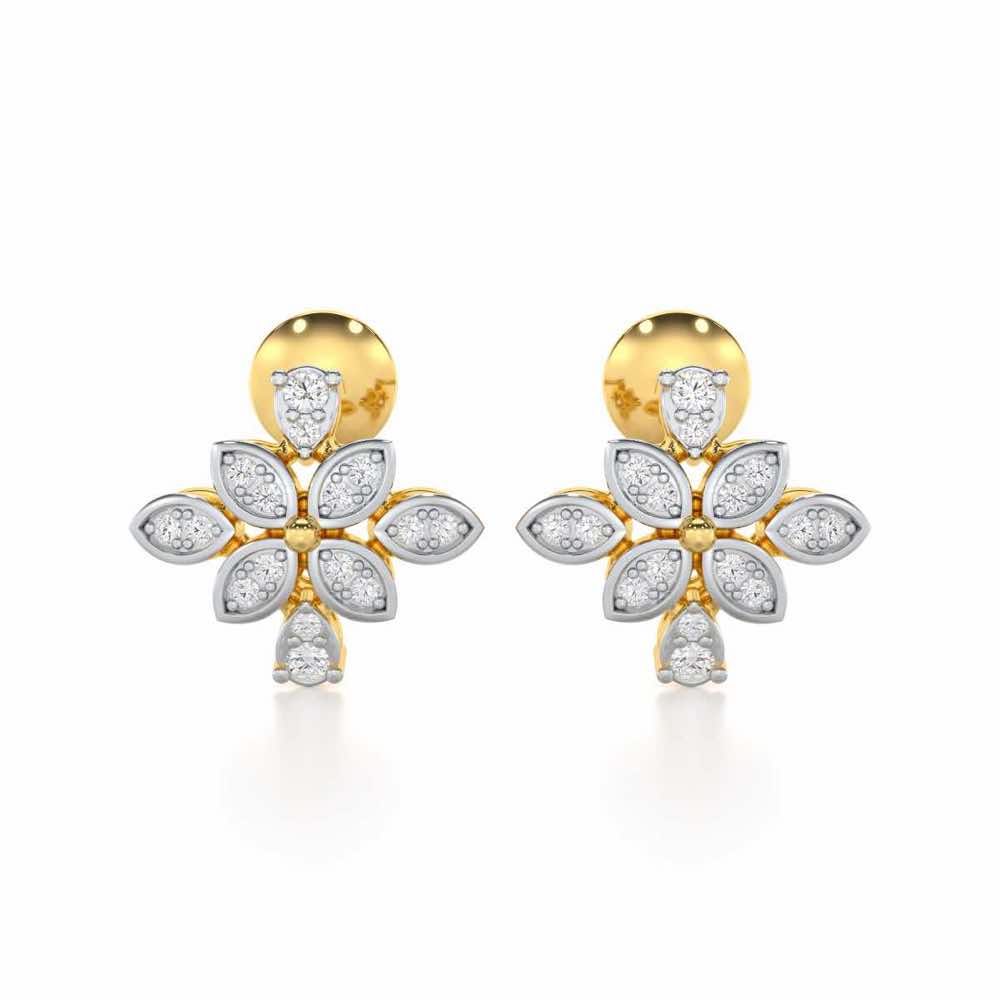 Sweet Whisper Silver Earrings - Yellow Gold - Image 1