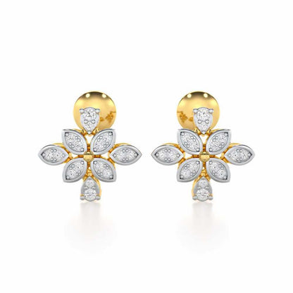 Sweet Whisper Silver Earrings - Yellow Gold - Image 1