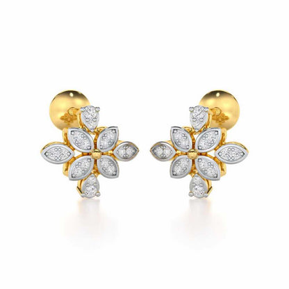 Sweet Whisper Silver Earrings - Yellow Gold - Image 2
