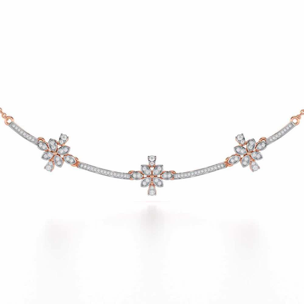 Sweet Whisper Silver Necklace - Rose Gold - Image 1