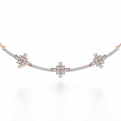 Sweet Whisper Silver Necklace - Rose Gold - Image 1