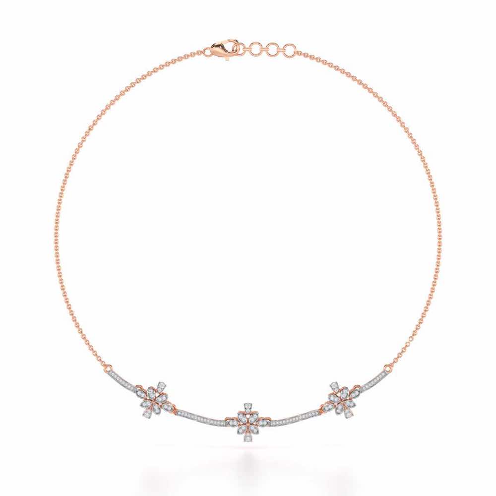 Sweet Whisper Silver Necklace - Rose Gold - Image 2