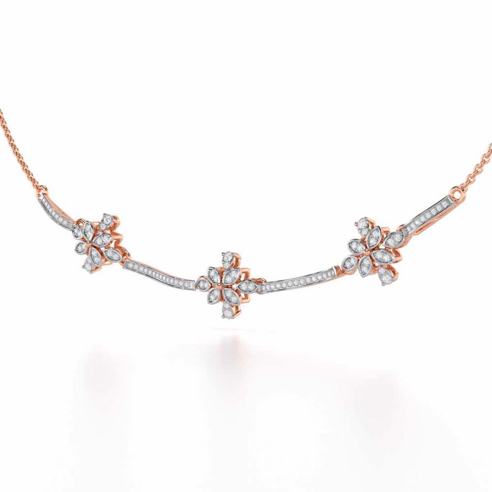 Sweet Whisper Silver Necklace - Rose Gold - Image 3