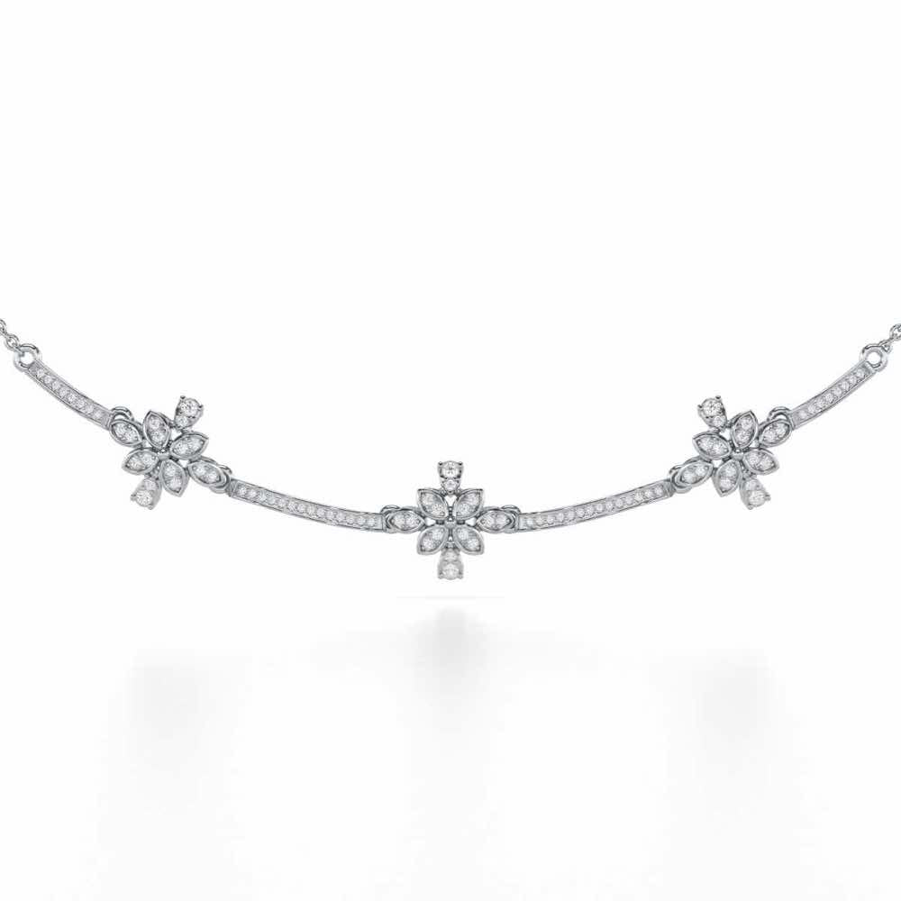 Sweet Whisper Silver Necklace - White Gold - Image 1