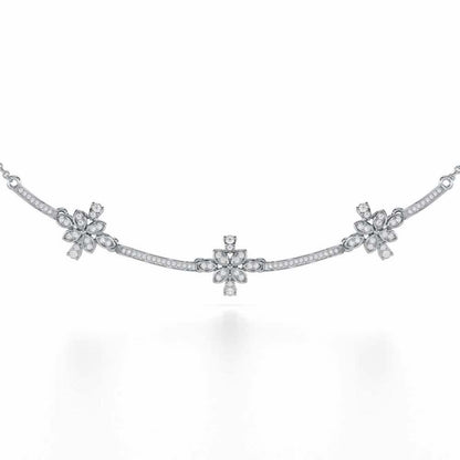 Sweet Whisper Silver Necklace - White Gold - Image 1