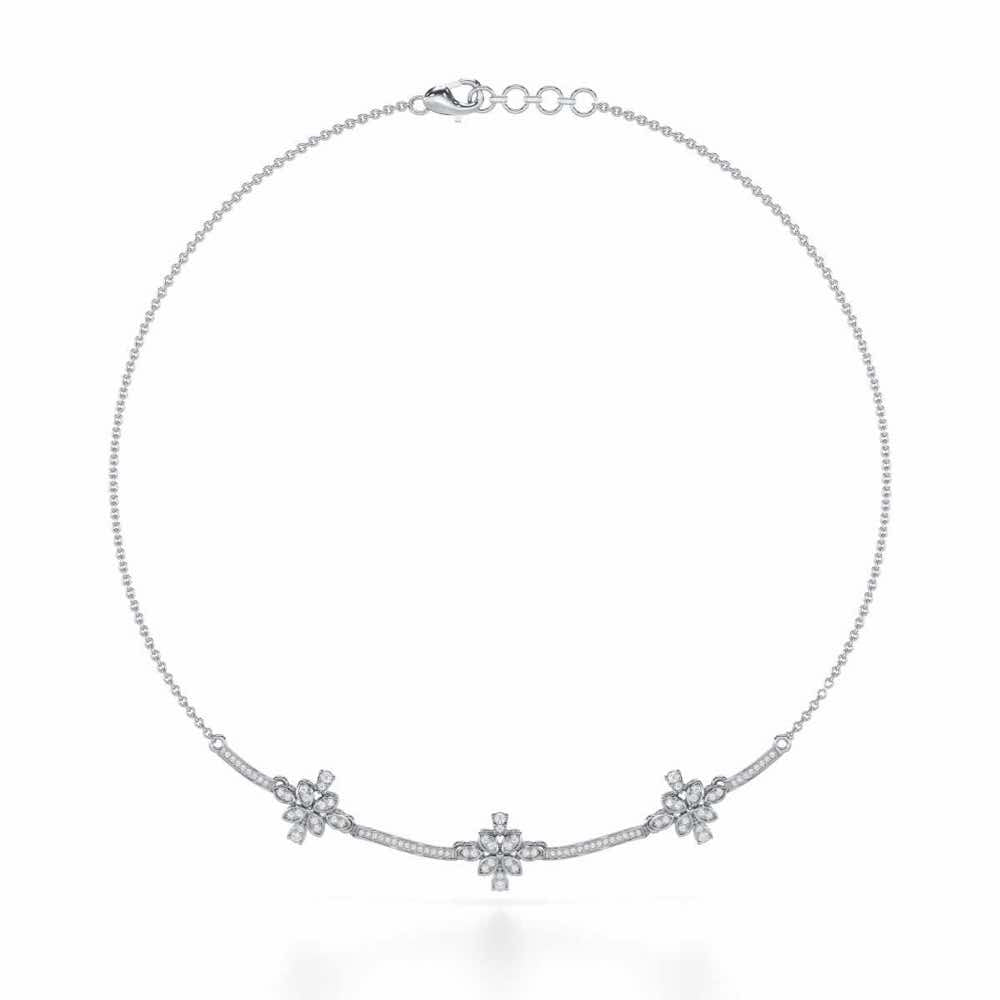 Sweet Whisper Silver Necklace - White Gold - Image 2
