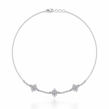 Sweet Whisper Silver Necklace - White Gold - Image 2