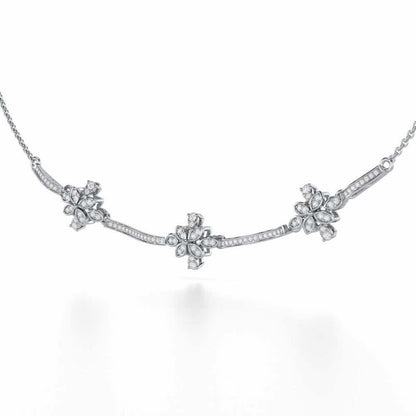 Sweet Whisper Silver Necklace - White Gold - Image 3
