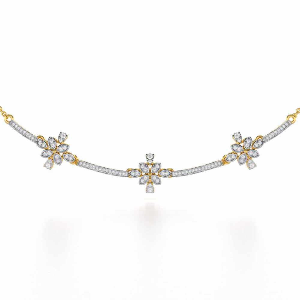 Sweet Whisper Silver Necklace - Yellow Gold - Image 1