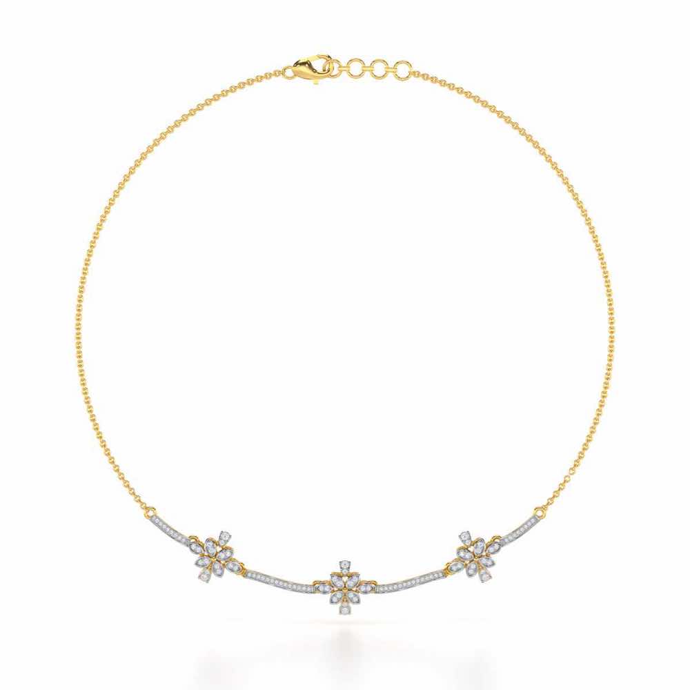 Sweet Whisper Silver Necklace - Yellow Gold - Image 2