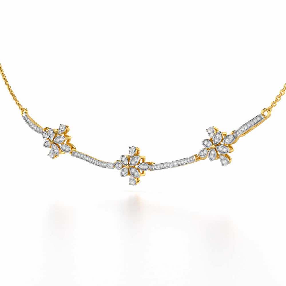 Sweet Whisper Silver Necklace - Yellow Gold - Image 3