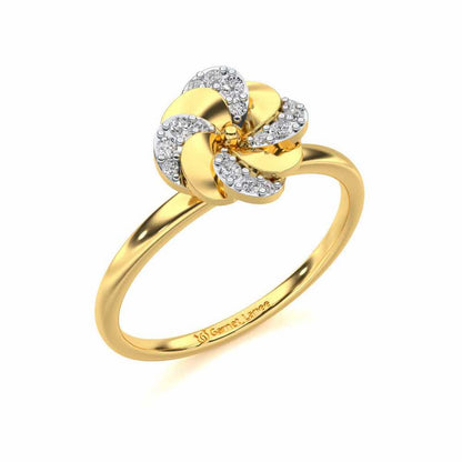 Swirl Glow Silver Ring - Yellow Gold - Image 1
