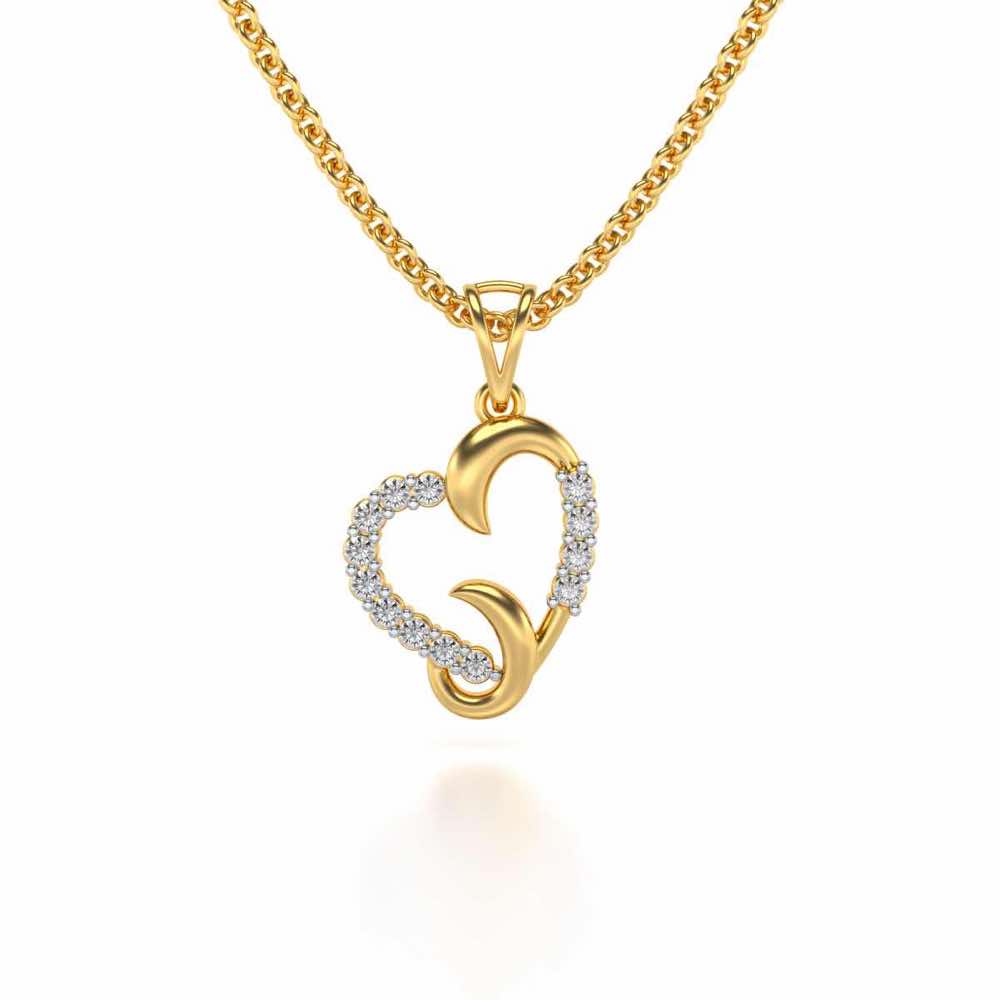 Swirl Heart Silver Pendant