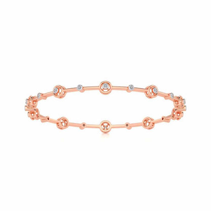 Swirl Jump Silver Bangles - Rose Gold - Image 5