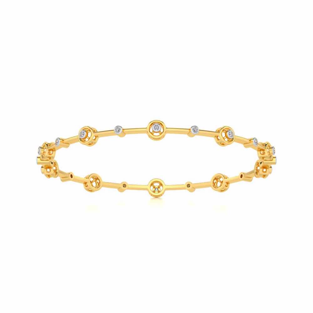 Swirl Jump Silver Bangles - Yellow Gold - Image 5