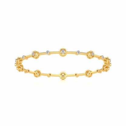 Swirl Jump Silver Bangles - Yellow Gold - Image 5