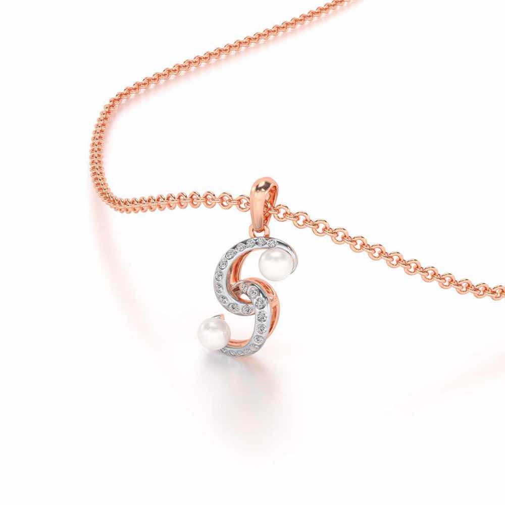 Swirl Twirl Silver Pearl Pendant