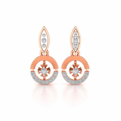 Swivel Silver Earrings - Rose Gold - Image 1
