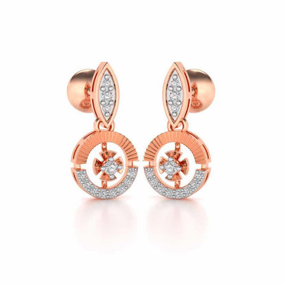 Swivel Silver Earrings - Rose Gold - Image 2